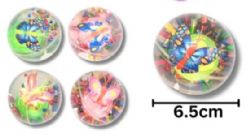 BALLE LUMINEUSE PAPILLON 6,5CM ASST